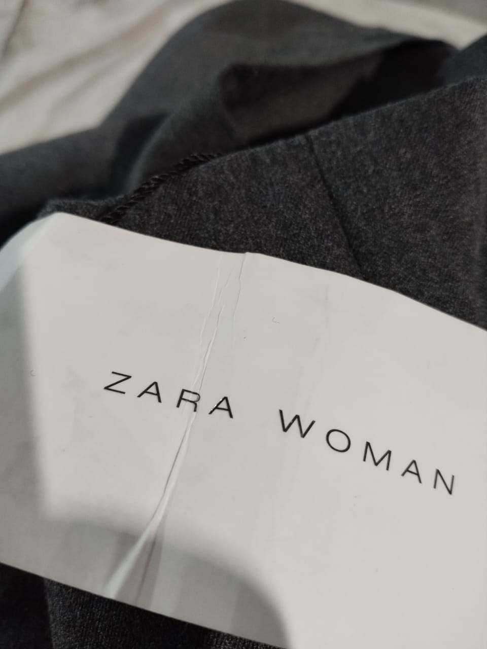 ZARA|M|WAIST 30|DARK GREY WIDE LEG PLEATED TROUSERS
