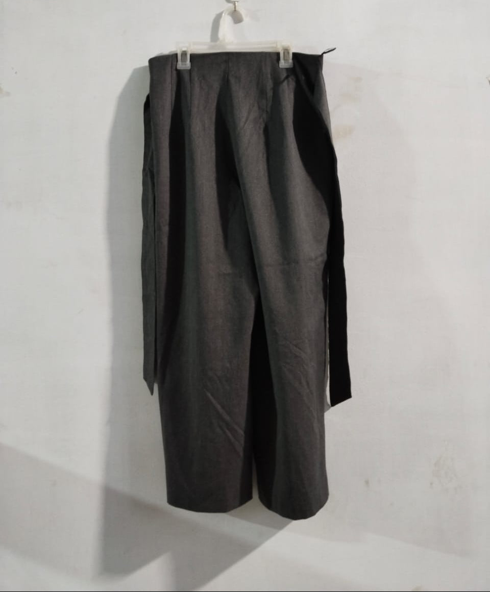 ZARA|M|WAIST 30|DARK GREY WIDE LEG PLEATED TROUSERS