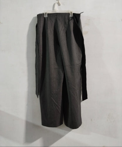 ZARA|M|WAIST 30|DARK GREY WIDE LEG PLEATED TROUSERS
