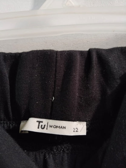 TU WOMAN|XXL/XXXL|WAIST 42|BLACK WIDE LEG RELAXED PANTS