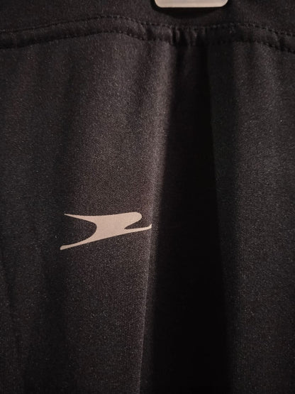 CRANE|M|WAIST 28| BLACK TRACK PANTS WITH WHITE PIPING AND LOGO