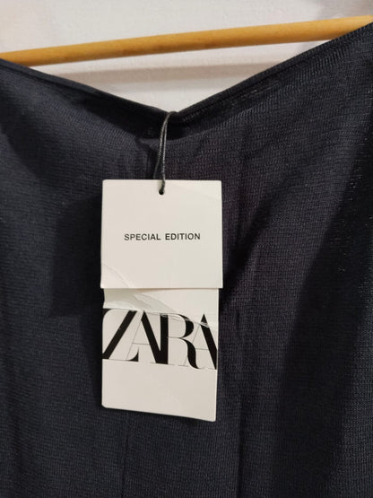 ZARA|S|BUST 14|BLACK SPAGHETTI STRAP MIDI DRESS