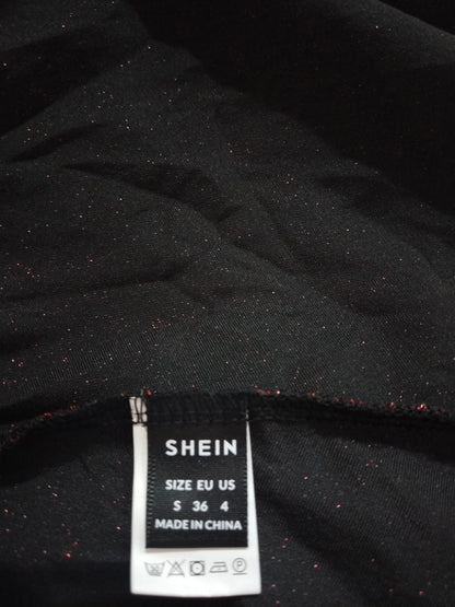 SHEIN|S|BUST 15|BLACK SPAGHETTI STRAP MIDI DRESS