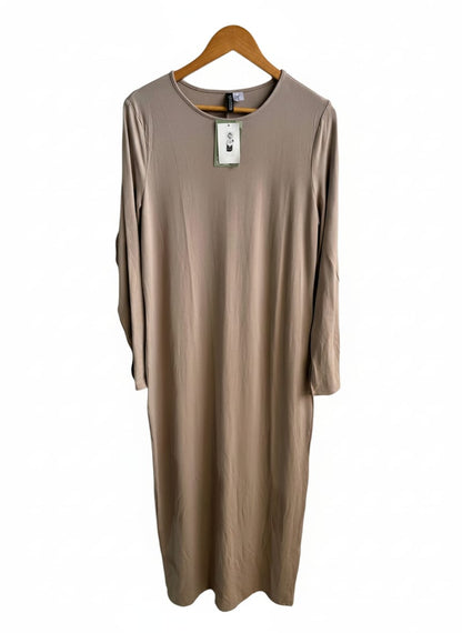 H&M DIVIDED|XL|BUST 19|MODAL-BLEND LONG-SLEEVED MIDI DRESS