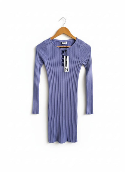 NOISY MAY |M/L|BUST 12| WIDE RIB KNIT MINI DRESS