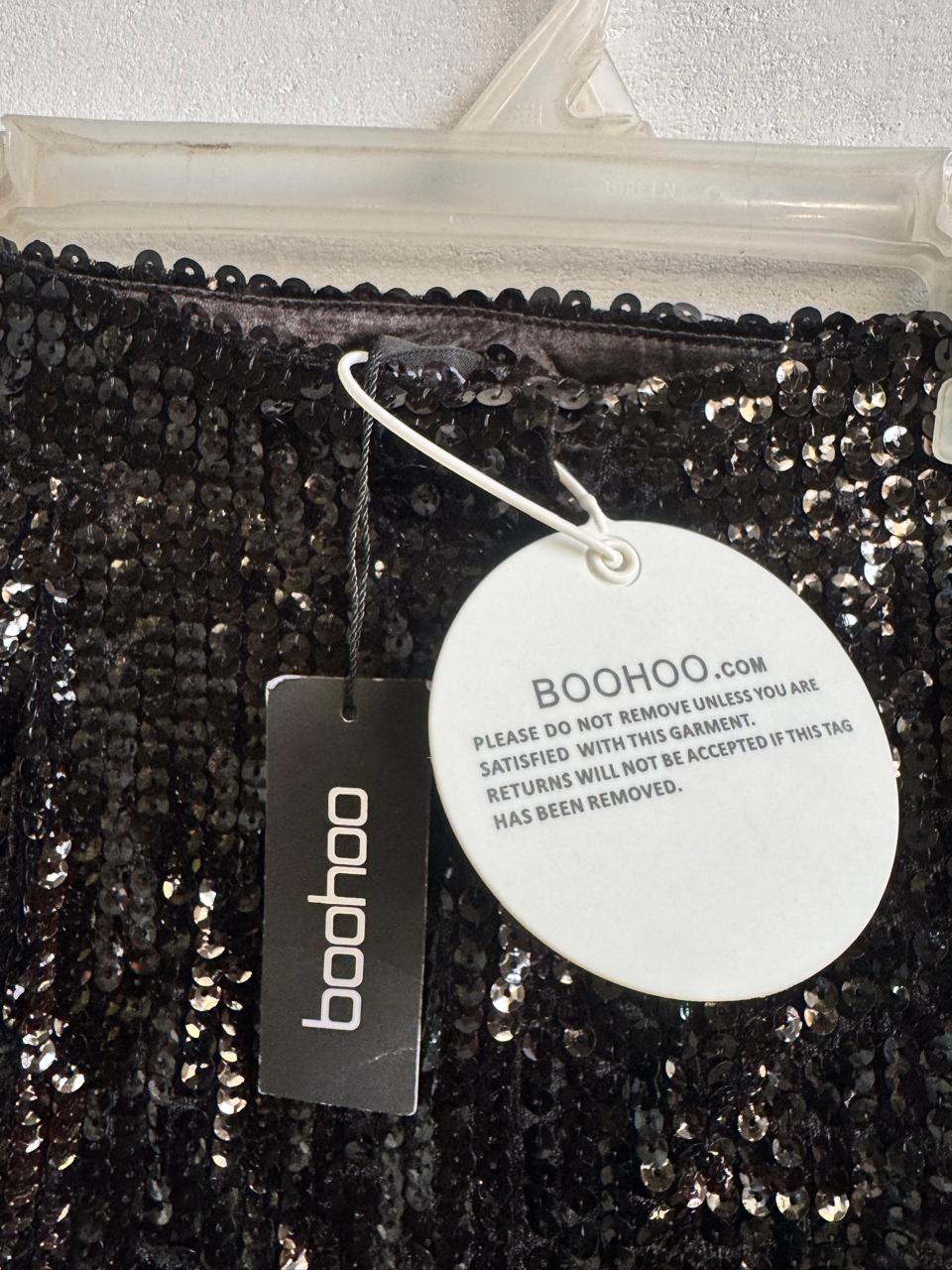 BOOHOO|L|WAIST 32|Boohoo Black Sequin Trousers