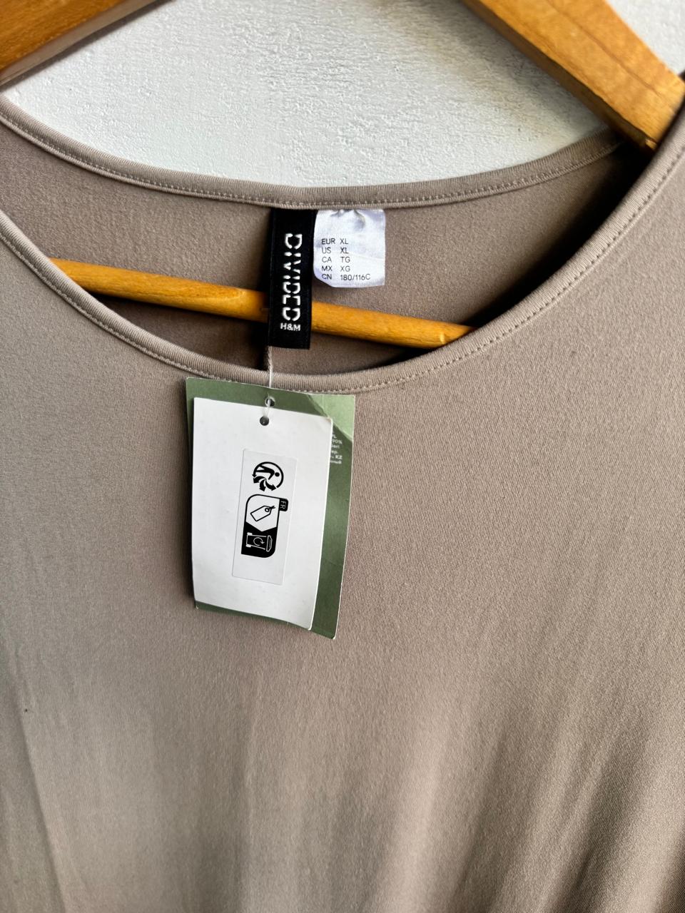 H&M DIVIDED|XL|BUST 19|MODAL-BLEND LONG-SLEEVED MIDI DRESS