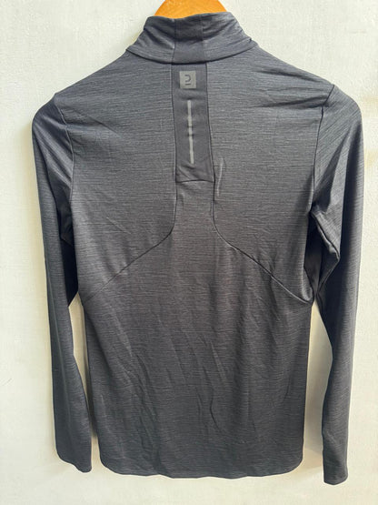 DECATHLON|XS|BUST 16| BLACK HEATHER QUARTER-ZIP PULLOVER