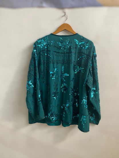DRAPERS&DAMONS|XL|BUST 26| BEADED SEQUIN JACKET