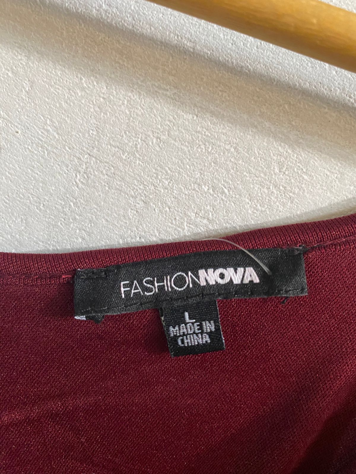 FASHION NOVA|L|BUST 19|BURGUNDY SEQUIN LONG SLEEVE BODYCON MINI DRESS