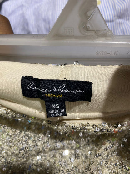 HUTCH & BARNA|XS|WAIST 22|SEQUIN FLARED TROUSERS