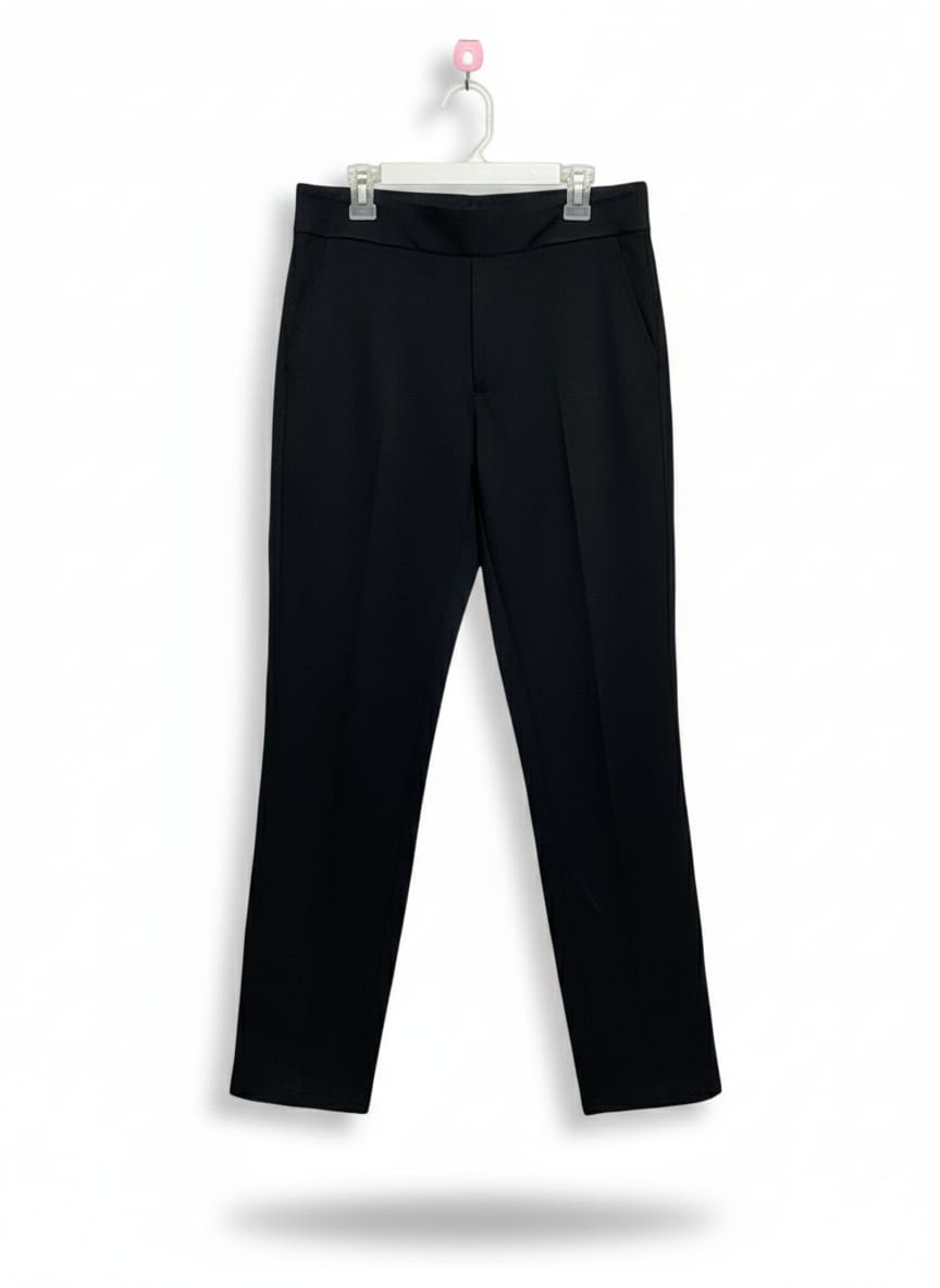 RACHEL ZOE|S/M|WAIST 28|BLACK SLACKS PANTS WITH A WIDE WAISTBAND