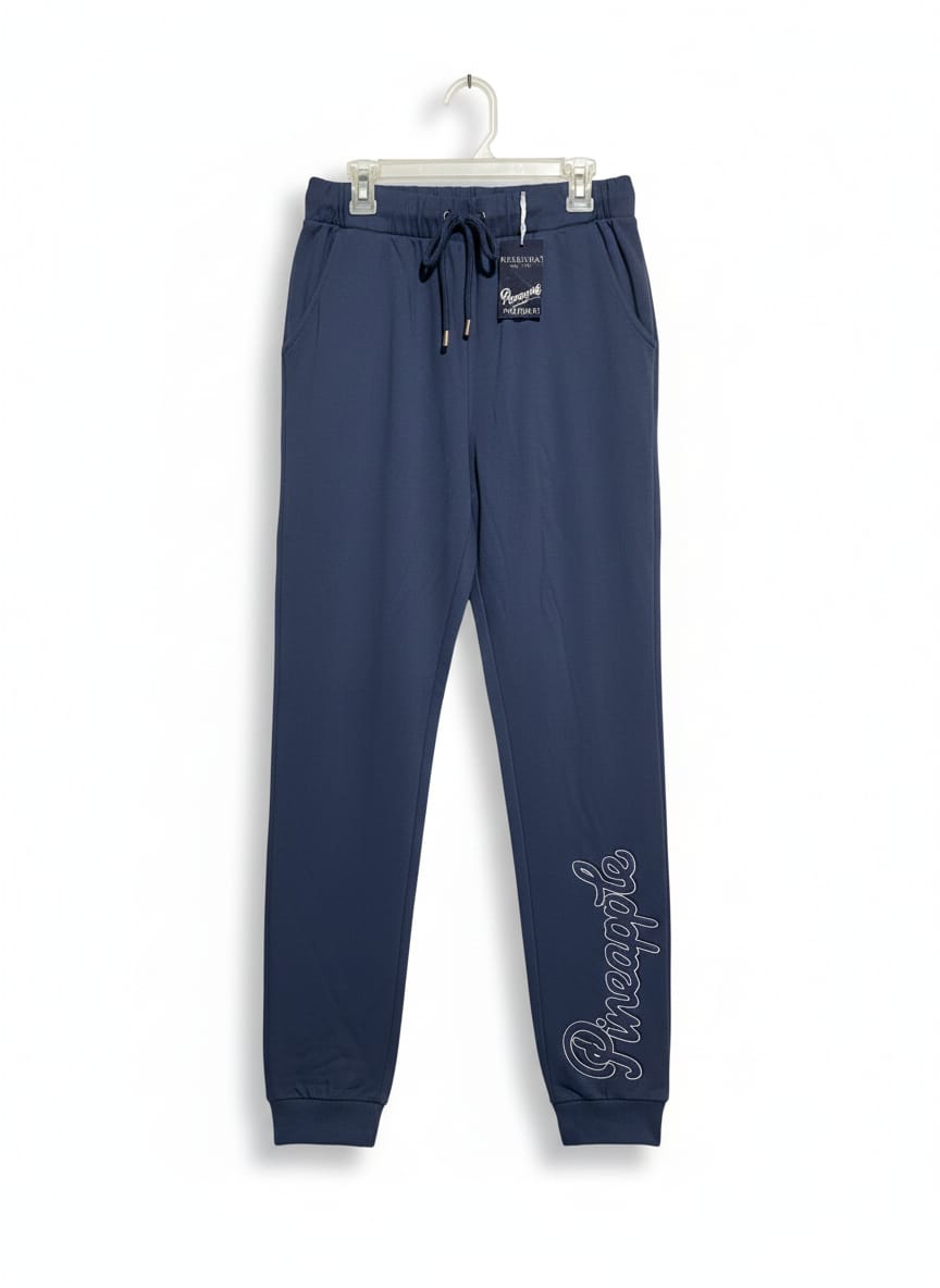 PRIMARK |XS|WAIST 24| C7| PINEAPPLE WOMEN'S BLUE JOGGER TROUSERS