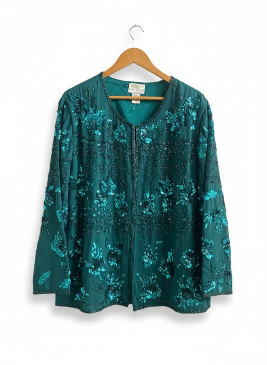 DRAPERS&DAMONS|XL|BUST 26| BEADED SEQUIN JACKET