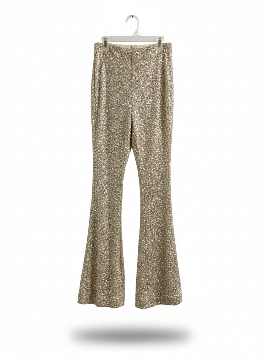 HUTCH & BARNA|XS|WAIST 22|SEQUIN FLARED TROUSERS