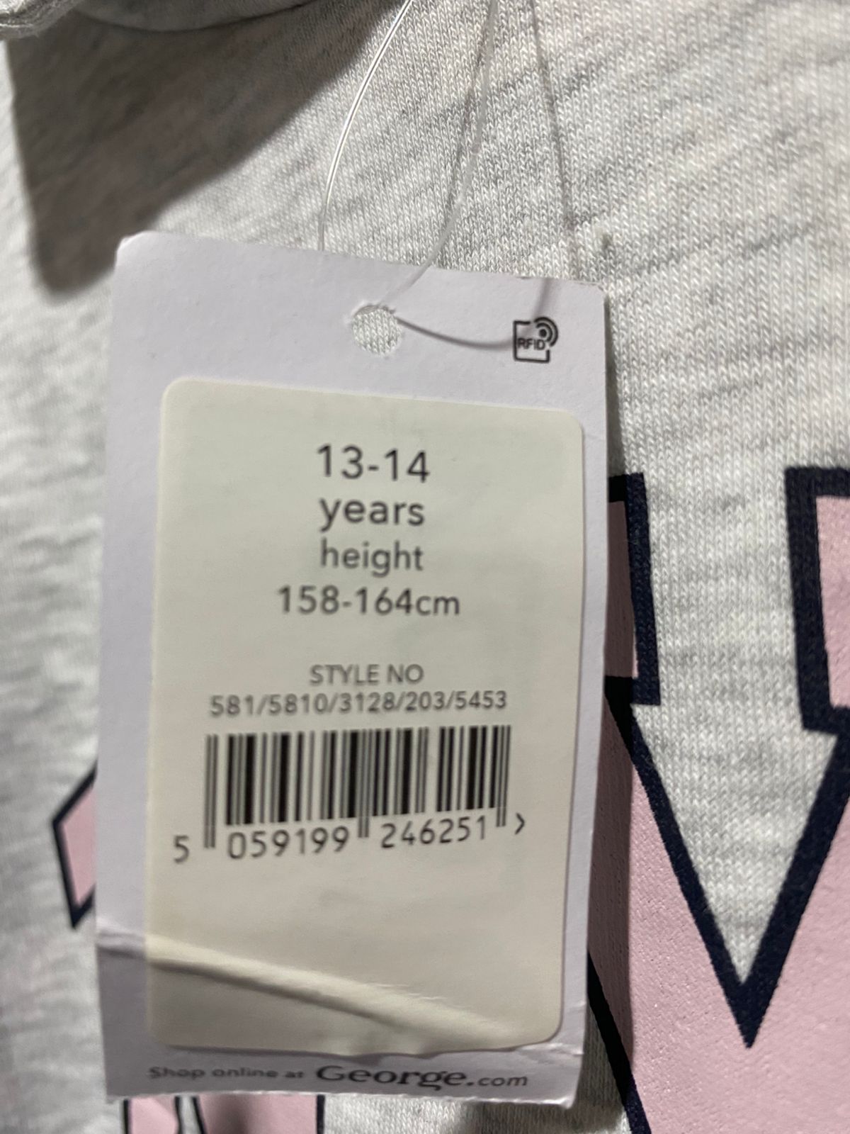 GEORGE|XS/S|BUST 19|Light Grey Marl NYC Teddy 2 in 1 Hoodie