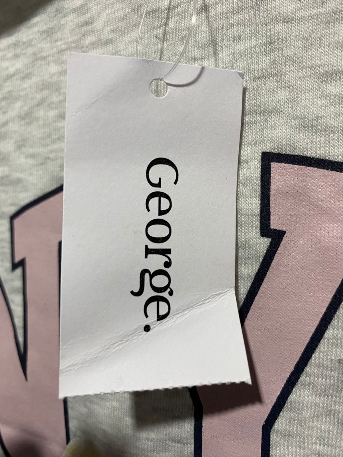 GEORGE|XS/S|BUST 19|Light Grey Marl NYC Teddy 2 in 1 Hoodie