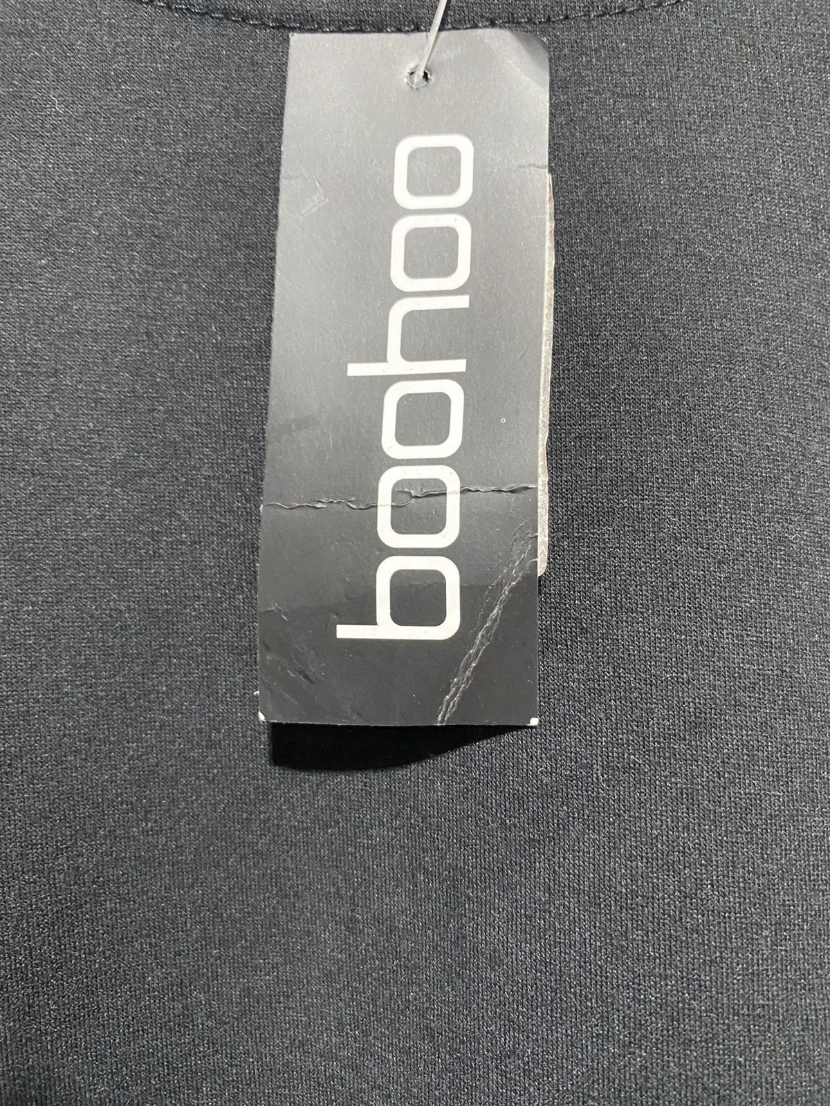 BOOHOO|M|BUST 19|Black Crewneck Sweatshirt With White Piping