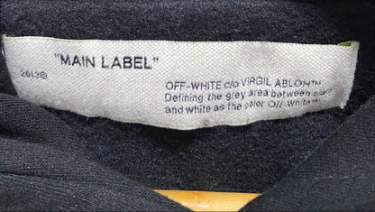 MAIN LABEL|S/M|BUST 20|Off-White Diagonal Stripes Logo Hoodie