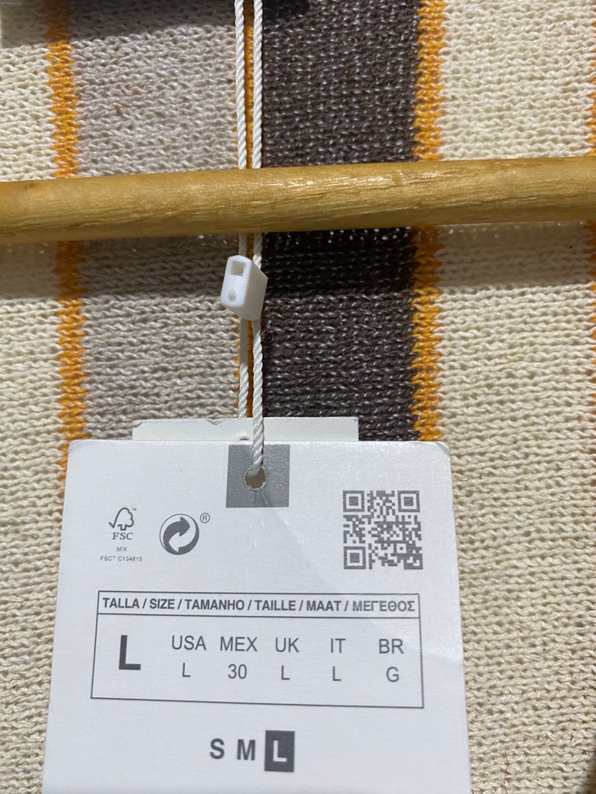 ZARA|L|BUST 16| Striped Knit Rustic Midi Dress