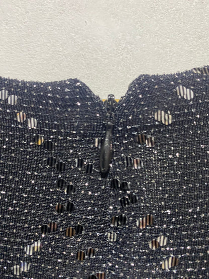 JESSICA HOWARD|M|BUST 18|BLACK SEQUIN COLD SHOULDER DRESS