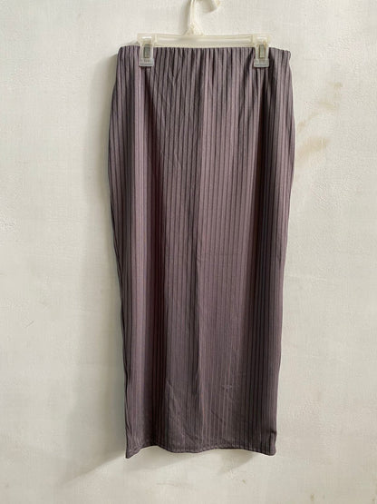 MISSGUIDED|M|WAIST 28|GREY RIBBED BODYCON MIDI SKIRT