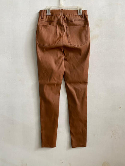 PRIMARK|S|WAIST 26|Brown Coated Skinny Jeans