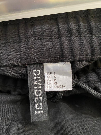 H&M DIVIDED|S/M|WAIST 30|Womens Black Smart Wide Leg Joggers