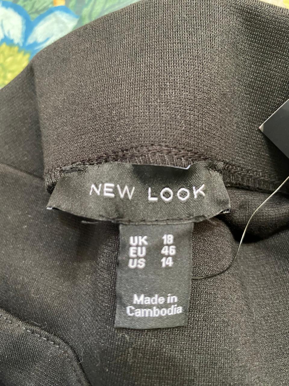 NEWLOOK|XL/XXL|WAIST 36|High-Waisted Straight-Leg Black Trousers