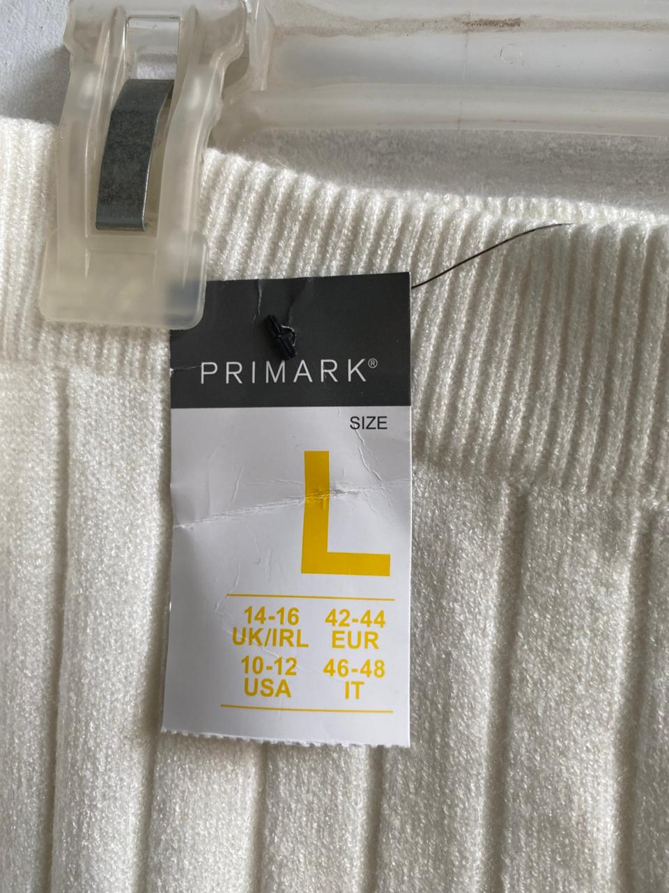 PRIMARK|L|WAIST 34|Fitted Rib-Knit Midi Skirt