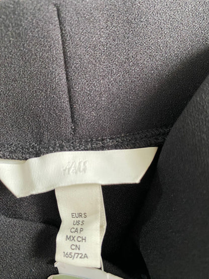 H&M|S|WAIST 28|Straight Fit Black Suit Trousers