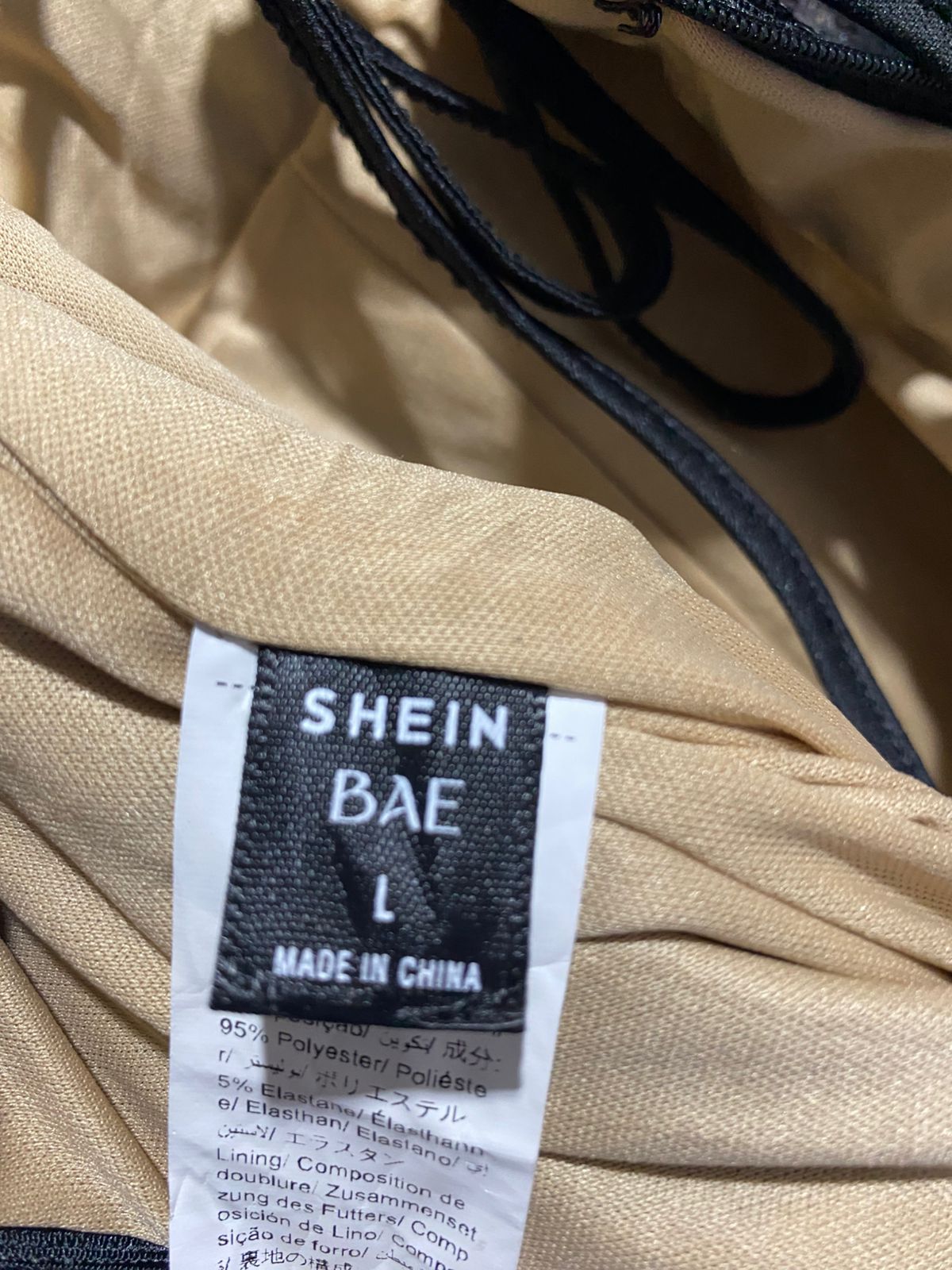 SHEIN|L|BUST 15|Black Sequin and Mesh Wide Leg Halter Neck Jumpsuit