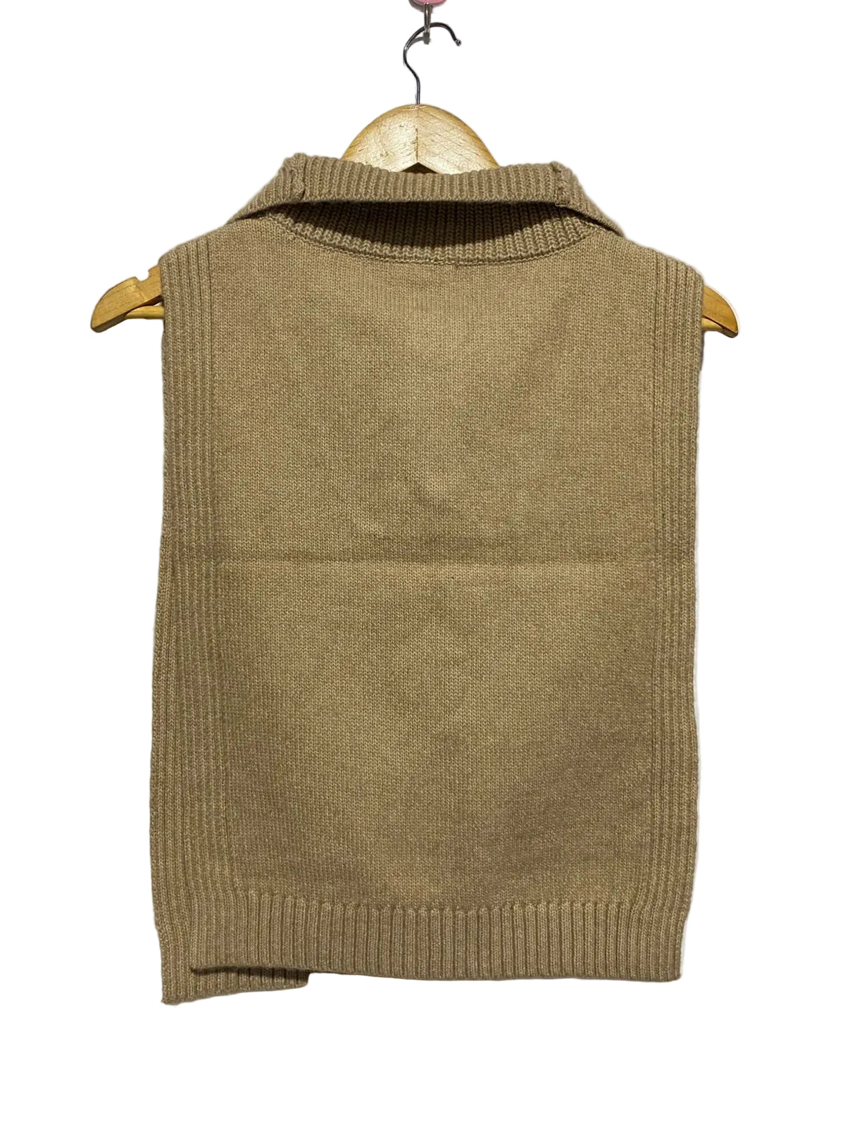 H&M|S/M|BUST 14|Solid Zip Up Knitted Vest