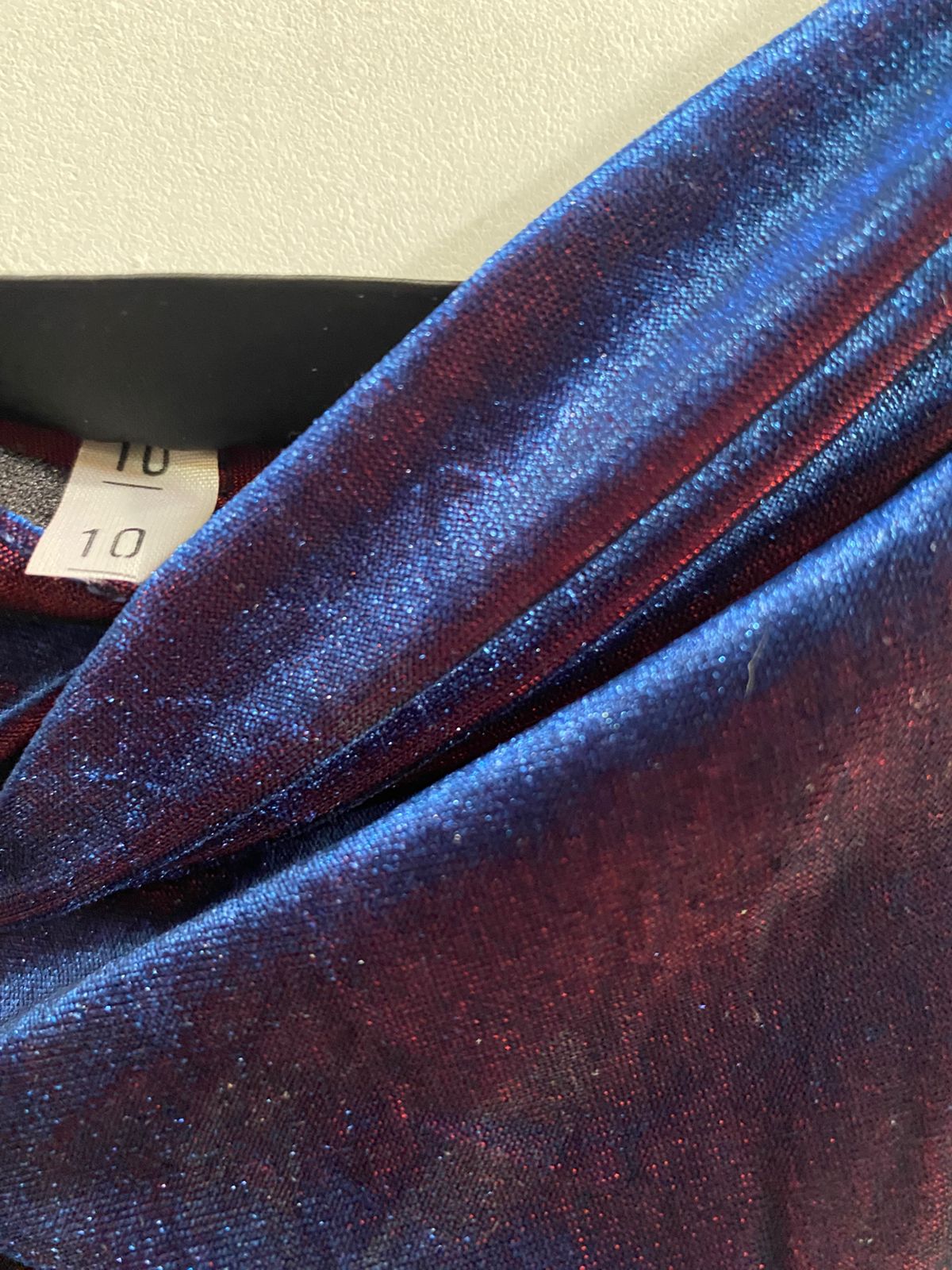 WEST ONE|S|BUST 14|B12| BLUE VELVET COWL NECK MIDI DRESS