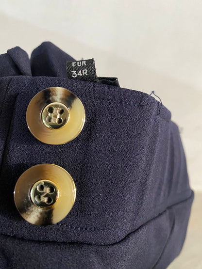 RIVER ISLAND|XS|WAIST 24|NAVY BLUE WIDE-LEG TROUSERS