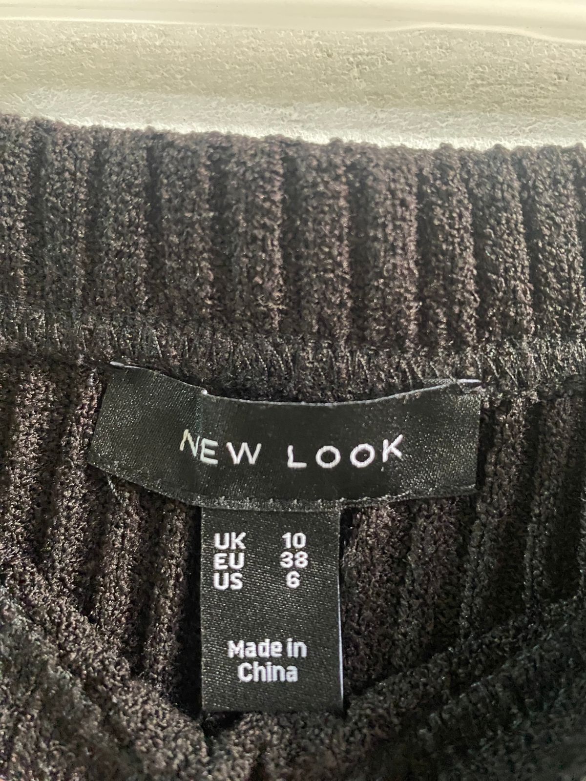 NEWLOOK|M|WAIST 26|BLACK RIBBED KNIT MIDI PENCIL SKIRT