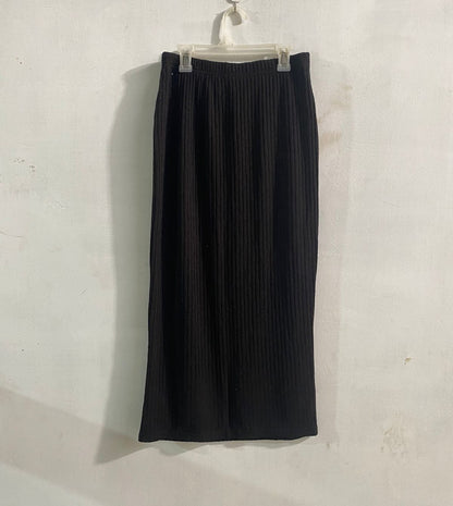 NEWLOOK|M|WAIST 26|BLACK RIBBED KNIT MIDI PENCIL SKIRT