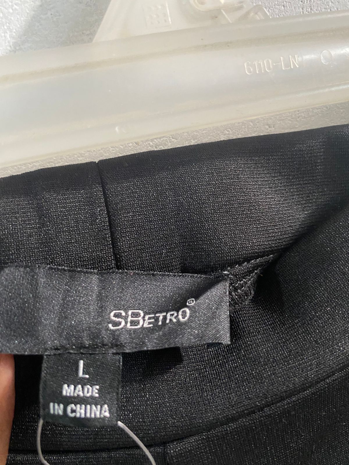 SBETRO|L|WAIST 28|BLACK WIDE-LEG TROUSERS