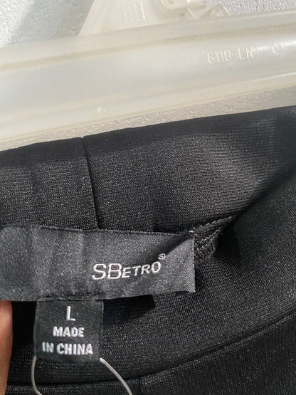 SBETRO|L|WAIST 28|BLACK WIDE-LEG TROUSERS