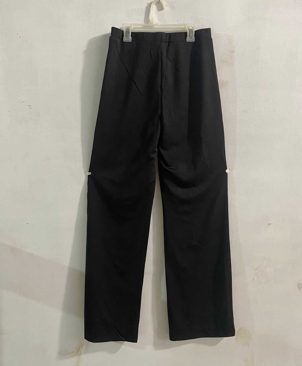 SBETRO|L|WAIST 28|BLACK WIDE-LEG TROUSERS