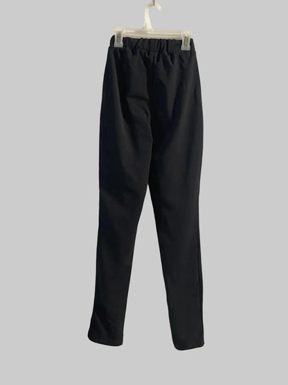 REBELLIOUS|XS|WAIST 20|BLACK DRAWSTRING WIDE LEG TROUSERS