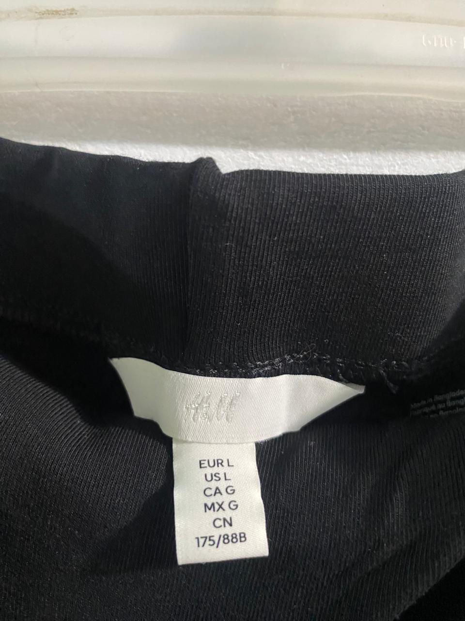 H&M|L|WAIST 32|BLACK WIDE-LEG MIDI SKIRT