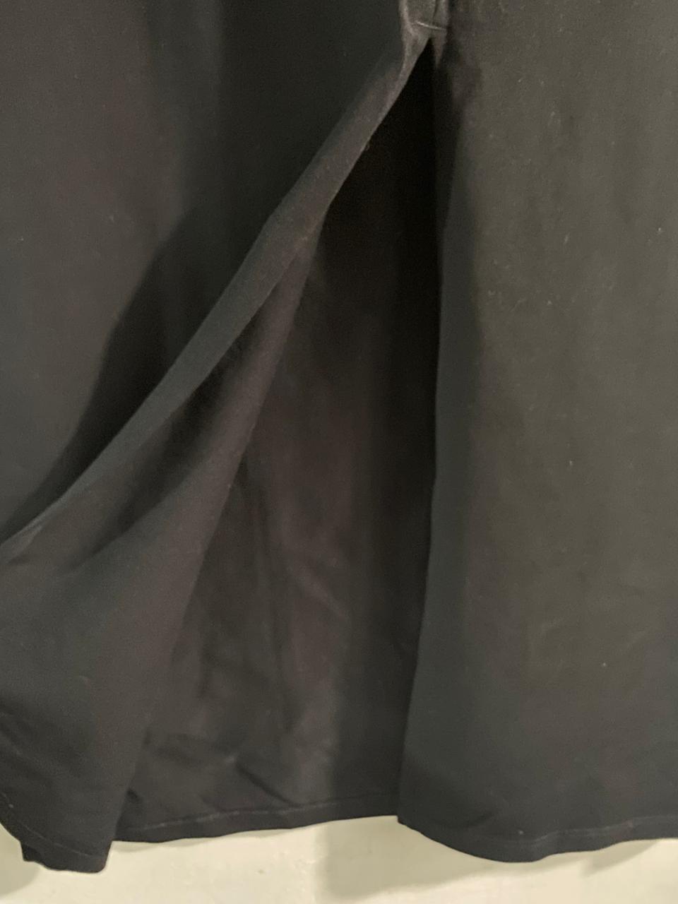 H&M|L|WAIST 32|BLACK WIDE-LEG MIDI SKIRT