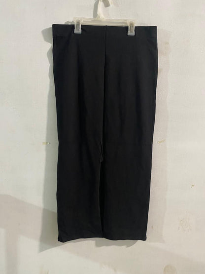 H&M|L|WAIST 32|BLACK WIDE-LEG MIDI SKIRT