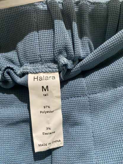 HALARA|M|WAIST 28|BLUE WIDE-LEG PLEATED TROUSERS