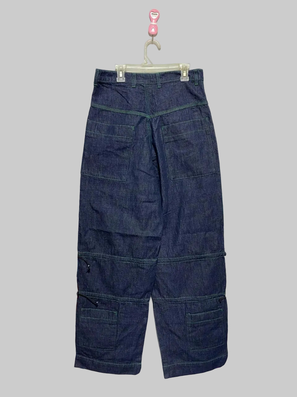 COLLUSION|M|WAIST 28|BLUE DENIM WIDE-LEG WORK PANTS
