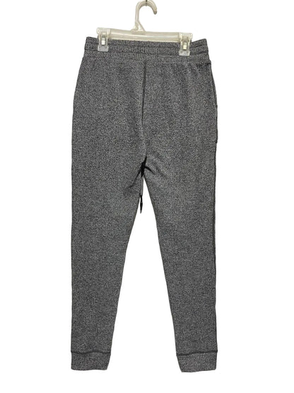 ECHT|S|WAIST 26|GREY RIBBED JOGGERS WITH DRAWSTRING
