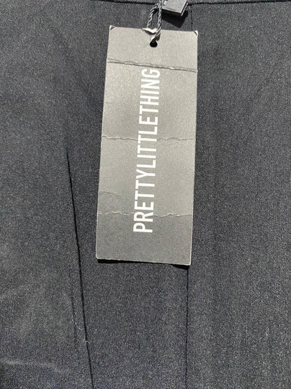 PRETTY LITTLE THING|S|WAIST 26|Black Pleated Front Straight Leg Trousers