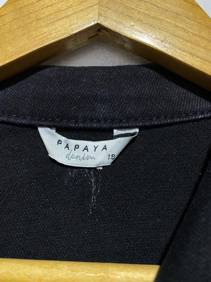 PAPAYA|L/XL|BUST 22|Black Denim Jacket for Women