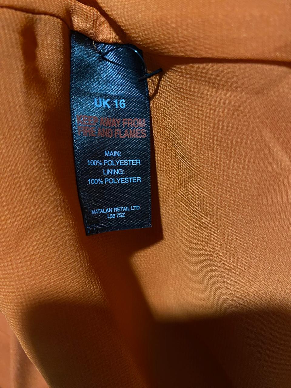 Orange Belted Over Coat Mac Mid Length Rust Double Breasted|M/L|BUST 20